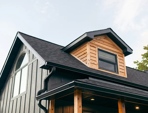 Dormer window and timber detailing on a newly built home